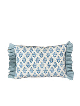 Load image into Gallery viewer, Blue Block Print and Blue Check + Pale Blue Frill
