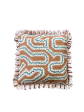 Load image into Gallery viewer, Orange Maze + Your Choice of Frill / Piping and Back Fabric