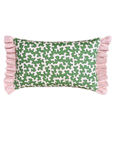 Load image into Gallery viewer, Green Squiggle + Dotty Yellow and Pink Candy Stripe Frill