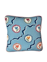 Load image into Gallery viewer, Blue Tulips + Red Candy Cane Piping
