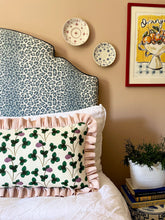 Load image into Gallery viewer, Green and Lilac Clover + Your Choice of Frill / Piping and Back Fabric