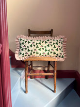 Load image into Gallery viewer, Green and Lilac Clover + Your Choice of Frill / Piping and Back Fabric