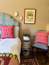 Load image into Gallery viewer, Double Pink Stripe + Your Choice of Frill / Piping and Back Fabric
