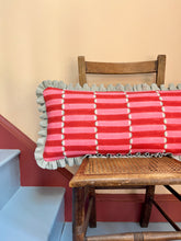 Load image into Gallery viewer, Double Pink Stripe + Your Choice of Frill / Piping and Back Fabric