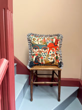 Load image into Gallery viewer, Multi Colourful Horse + Indigo Candy Stripe Frill