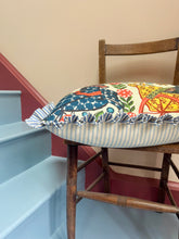 Load image into Gallery viewer, Multi Colourful Horse + Indigo Candy Stripe Frill