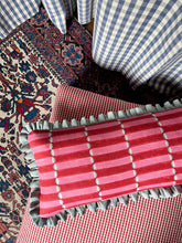 Load image into Gallery viewer, Double Pink Stripe + Your Choice of Frill / Piping and Back Fabric