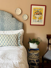 Load image into Gallery viewer, Blue Block Print and Blue Check + Pale Blue Frill