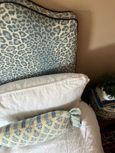 Load image into Gallery viewer, Blue Block Print and Blue Check + Pale Blue Frill