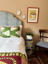 Load image into Gallery viewer, Green Zigzag + Pale Pink Frill