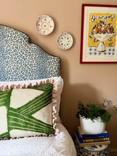 Load image into Gallery viewer, Green Zigzag + Pale Pink Frill