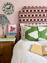 Load image into Gallery viewer, Green Zigzag + Pale Pink Frill