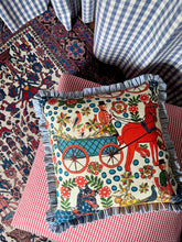 Load image into Gallery viewer, Multi Colourful Horse + Indigo Candy Stripe Frill