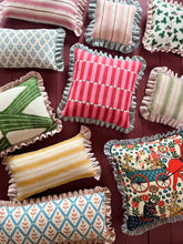 Load image into Gallery viewer, Green and Lilac Clover + Your Choice of Frill / Piping and Back Fabric