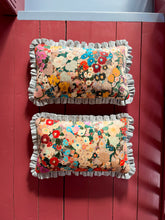 Load image into Gallery viewer, Velvet Floral + Pale Blue Frill