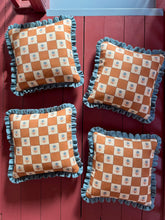 Load image into Gallery viewer, Indian Checks + Your Choice of Frill / Piping and Back Fabric