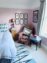 Load image into Gallery viewer, Blue Horse + Your Choice of Frill / Piping and Back Fabric