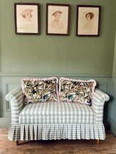 Load image into Gallery viewer, Marbled Velvet + Your Choice of Frill / Piping and Back Fabric