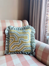 Load image into Gallery viewer, Yellow Maze + Your Choice of Frill / Piping and Back Fabric