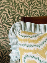 Load image into Gallery viewer, Yellow Maze + Your Choice of Frill / Piping and Back Fabric