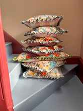 Load image into Gallery viewer, Velvet Floral + Your Choice of Frill / Piping and Back Fabric