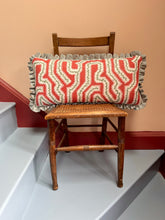 Load image into Gallery viewer, Red Maze + Your Choice of Frill / Piping and Back Fabric