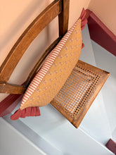 Load image into Gallery viewer, Ochre Ditsy + Deep Maroon Frill