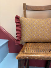 Load image into Gallery viewer, Ochre Ditsy + Deep Maroon Frill