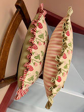 Load image into Gallery viewer, Red Strawberries + Your Choice of Frill / Piping and Back Fabric