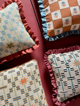 Load image into Gallery viewer, Indian Checks + Your Choice of Frill / Piping and Back Fabric