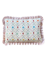 Load image into Gallery viewer, Multi Dotty + Your Choice of Frill / Piping and Back Fabric