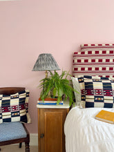 Load image into Gallery viewer, Navy Tribal Check + Oxford Border