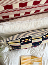 Load image into Gallery viewer, Navy Tribal Check + Oxford Border