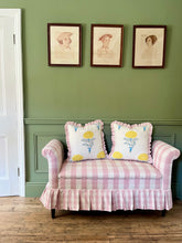 Load image into Gallery viewer, Yellow Marigold + Pink Candy Stripe Frill