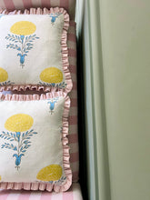 Load image into Gallery viewer, Yellow Marigold + Pink Candy Stripe Frill