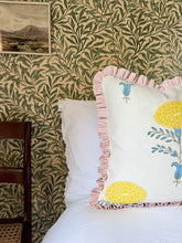 Load image into Gallery viewer, Yellow Marigold + Pink Candy Stripe Frill