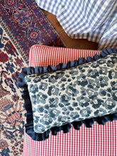 Load image into Gallery viewer, Blue Leopard + Pale Pink Frill
