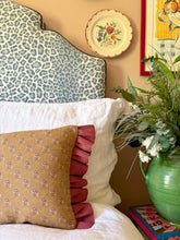 Load image into Gallery viewer, Ochre Ditsy + Deep Maroon Frill