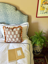 Load image into Gallery viewer, Rust Zigzag + Orange Linen Frill