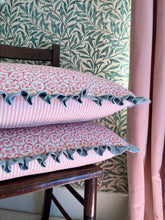 Load image into Gallery viewer, Pink Small Hopscotch + Pale Blue Frill