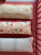 Load image into Gallery viewer, Blue Leopard + Your Choice of Frill / Piping and Back Fabric