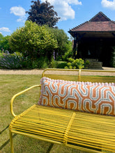 Load image into Gallery viewer, Orange Maze + Your Choice of Frill / Piping and Back Fabric