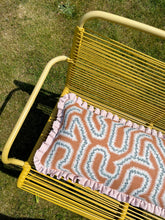 Load image into Gallery viewer, Orange Maze + Your Choice of Frill / Piping and Back Fabric