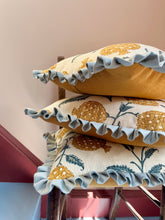 Load image into Gallery viewer, Ochre Pomegranate + Your Choice of Frill / Piping and Back Fabric