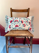 Load image into Gallery viewer, Pink and Blue Flower + Pale Blue Frill