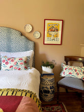 Load image into Gallery viewer, Pink and Blue Flower + Pale Blue Frill