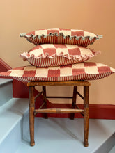 Load image into Gallery viewer, Red Checkerboard + Pale Pink Frill