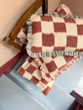 Load image into Gallery viewer, Red Checkerboard + Pale Pink Frill