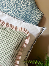 Load image into Gallery viewer, Green Micro Fern + Pink Candy Stripe Frill