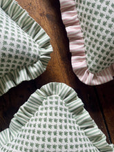Load image into Gallery viewer, Green Micro Fern + Pink Candy Stripe Frill